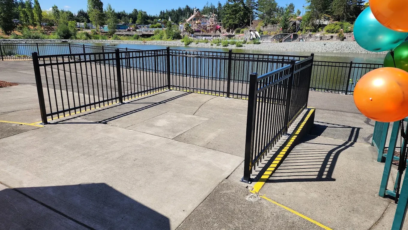 Ornamental metal fence installation
